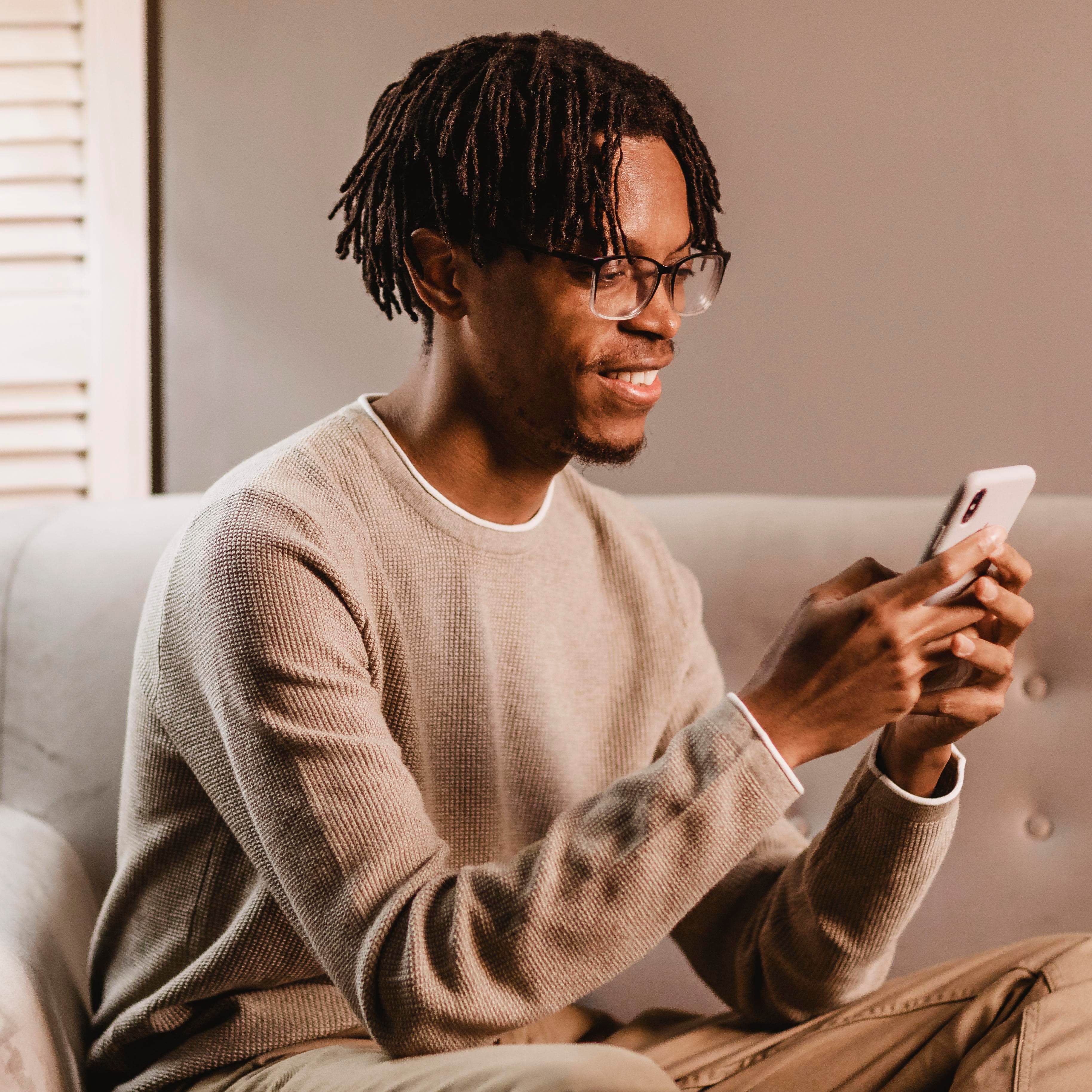 Person using Theraswift on demand care